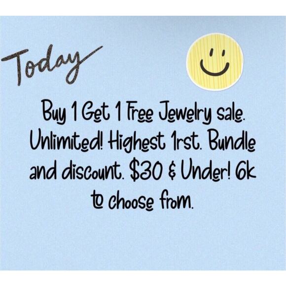 BOGO FRRE BLUE BEAD HOOP EARRINGS - Picture 2 of 4